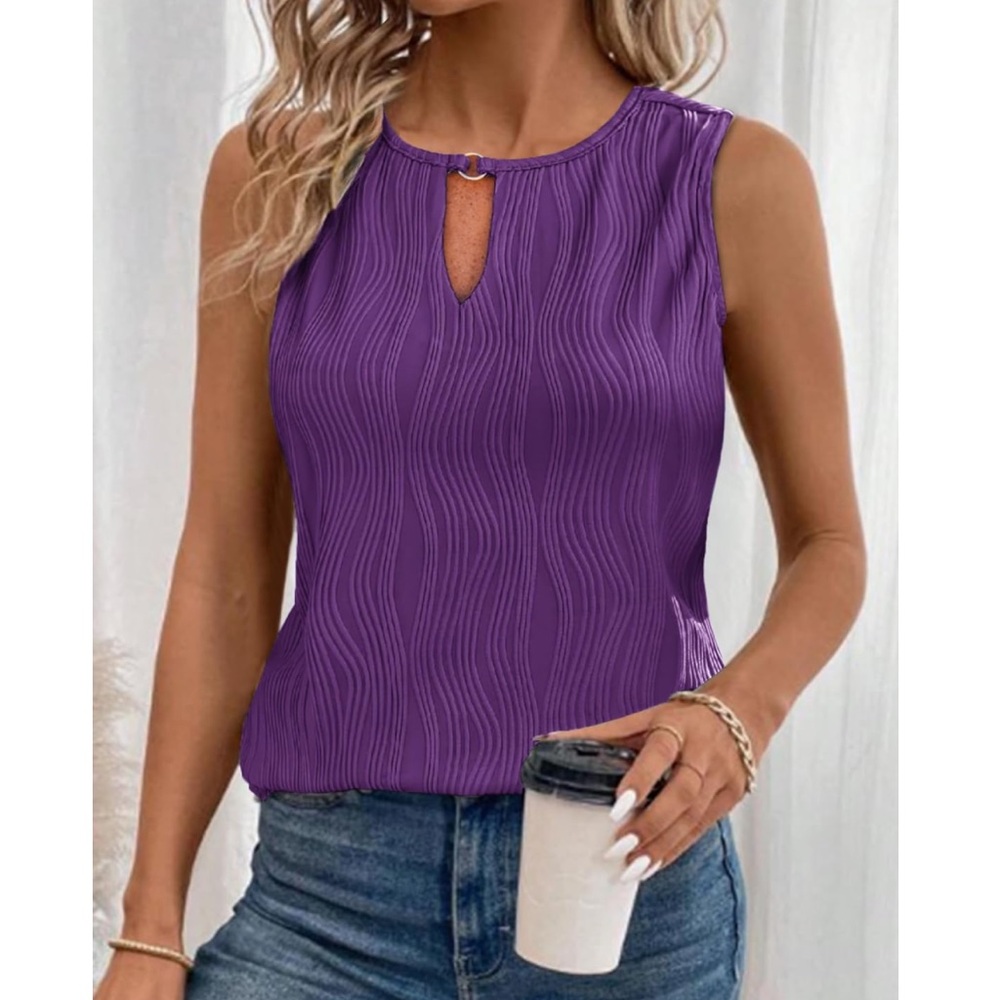 Zeagoo women’s keyhole sleeveless top XXL